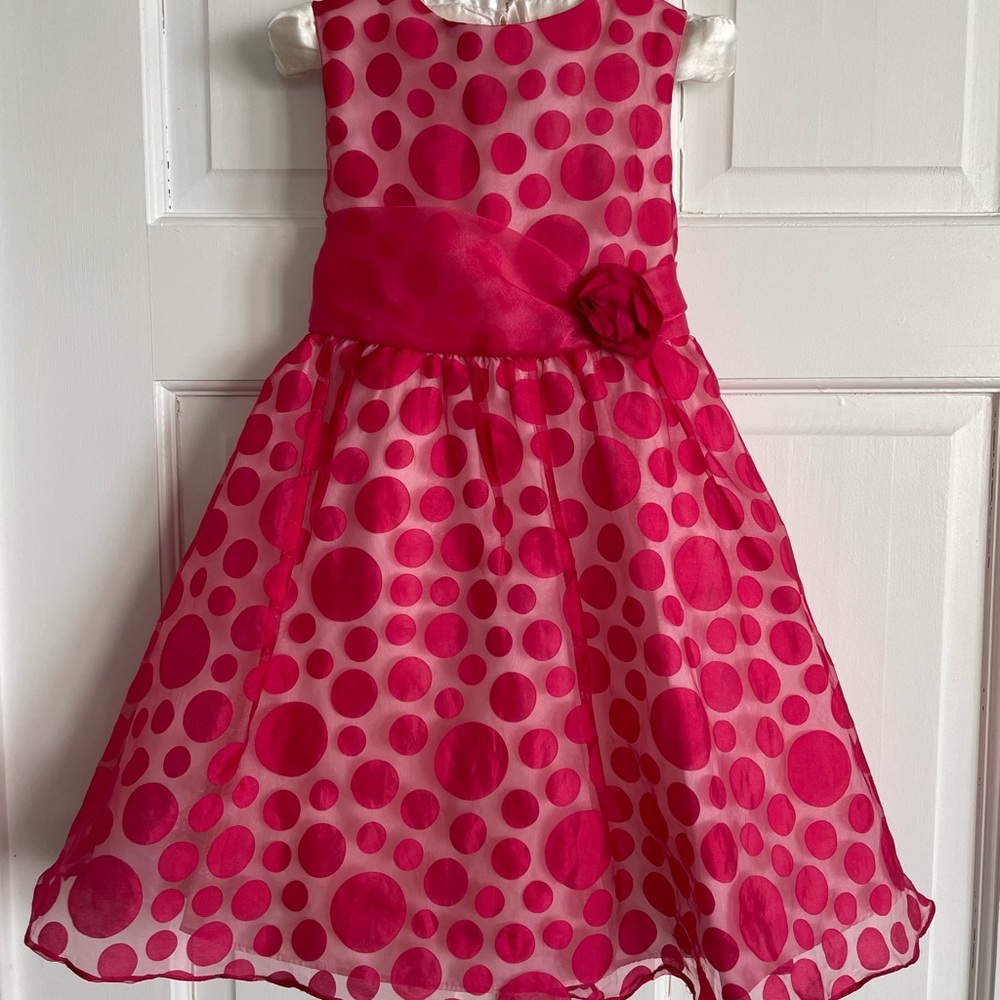 Beautiful little girl special occasion dress, 4T, Fuchsia